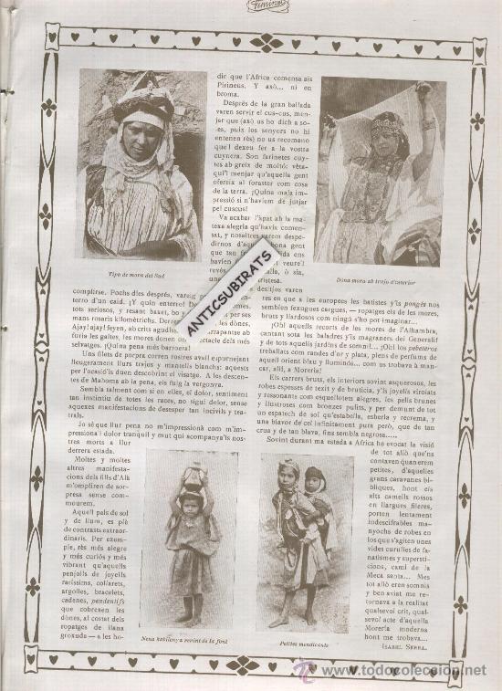 Collectionnisme de Revues et Journaux: REVISTA MODERNISTA FEMENINA CATALANA FEMINAL A&Ntilde;O 1907 LAS TRIBUS DE MARRUECOS VISTAS POR UNA MUJER.