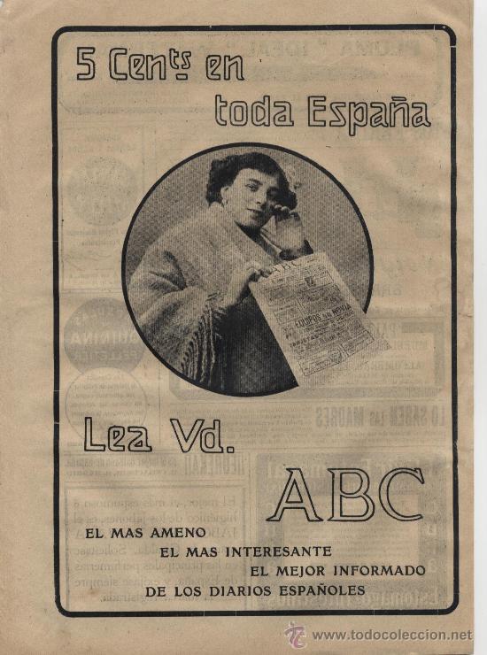 Coleccionismo de revistas y peri&oacute;dicos: Publicidad lea ABC- 1910