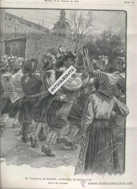 Sammeln von Zeitschriften und Zeitungen: REVISTA A&Ntilde;O 1904 CARNAVAL EN MADRID COMPARSA DE MARAGATOS LOS JUDIOS ESPA&Ntilde;OLES Y EL CASTELLANO