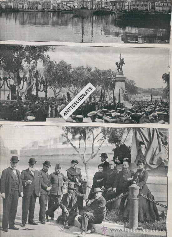 Coleccionismo de revistas y peri&oacute;dicos: REVISTA A&Ntilde;O 1904 EL REY VISITA IBIZA. FAMILIA Y MONUMENTO DE VARA DEL REY EN IBIZA EIVISSA.