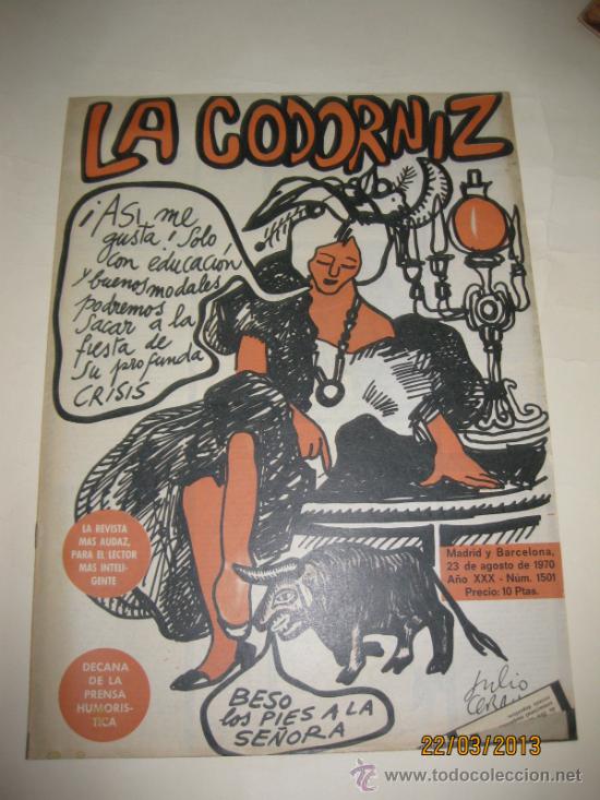 Collection Magazines and Newspapers: LA CODORNIZ N&ordm; 1501.23 AGOSTO 1979. REVISTA DECANA DE LA PRENSA HUMORISTICA.