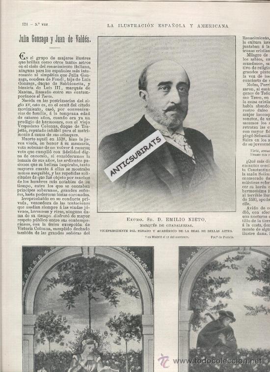 Sammeln von Zeitschriften und Zeitungen: REVISTA A&Ntilde;O 1906 EMILIO NIETO MARQUES DE GUADALERZAS FERNANDO DIAZ DE MENDOZA LUIS TABOADA