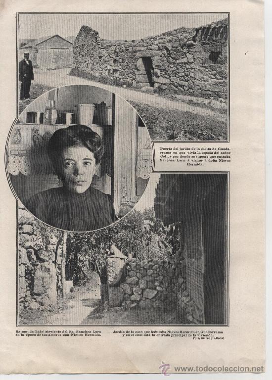 Collezionismo di Riviste e Giornali: * NIEVES HERMIDA * RAIMUNDA TEDO * La tragedia de Guadarrama - 1910