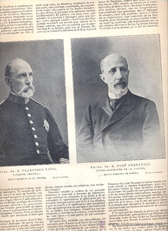 Coleccionismo de revistas y peri&oacute;dicos: REVISTA A&Ntilde;O 1907 FRANCISCO LO&Ntilde;O JOSE FERRANDIZ ANTONIO VIDAL EMILIO FERRARI J.M. BERANGER RUIZ DE
