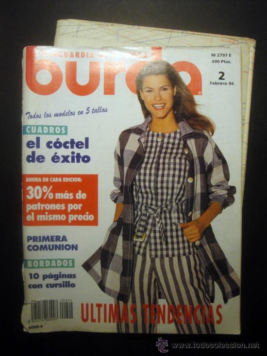 Coleccionismo de revistas y peri&oacute;dicos: Revista de costura Burda febrero 1994
