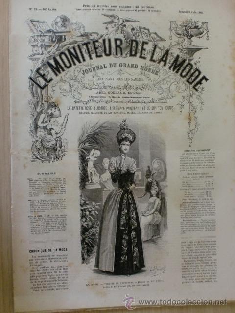 Collection Magazines and Newspapers: REVISTA LE MONITEUR DE LA MODE. JOURNAL DU GRAND MONDE. N 22. PARIS. 2 JUNIO 1888 .VER DESCRIPCION