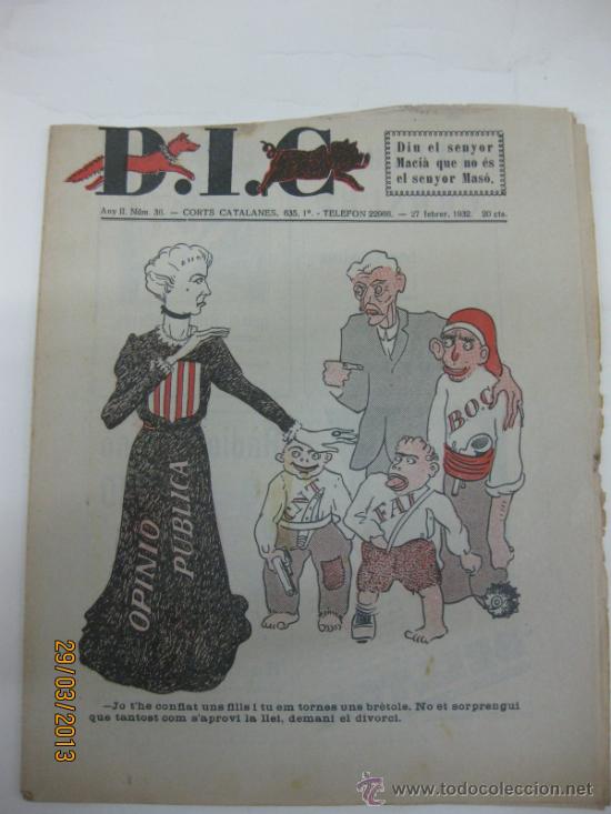 Collezionismo di Riviste e Giornali: D.I.C. N&ordm; 36. REVISTA POLITICO HUMORISTICA.27 de febrero de 1932.