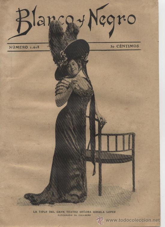 Coleccionismo de Revistas y Peri&oacute;dicos: La tiple del Gran Teatro &Uacute;rsula L&oacute;pez ( foto Calvache) - 1910