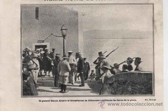 Coleccionismo de Revistas y Peri&oacute;dicos: * ALHUCEMAS, Marruecos * El general Garc&iacute;a Aldave - 1910