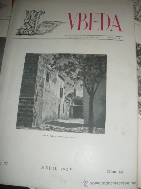 Coleccionismo de revistas y peri&oacute;dicos: UBEDA, REVISTA MENSUAL ILUSTRADA. A&Ntilde;O IV 1953, 4 NUMEROS