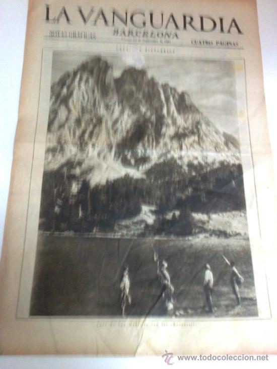 Coleccionismo de Revistas y Peri&oacute;dicos: Catalu&ntilde;a pintoresca. Lago de San Mauricio. La Vanguardia 11 sept. 1931.4 p.Vuelta ciclista Catalu&ntilde;a.
