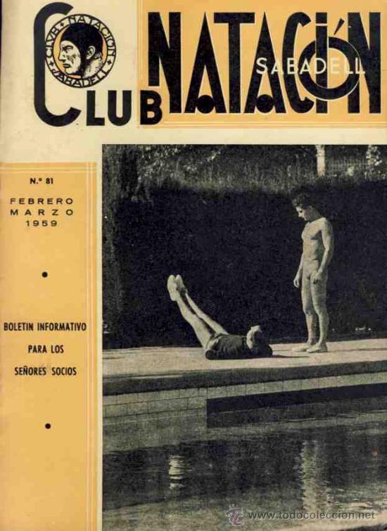 Colecionismo de Revistas e Jornais: Revista del CLUB NATACIO SABADELL num. 81 de Febrer-Mar&ccedil; de 1959