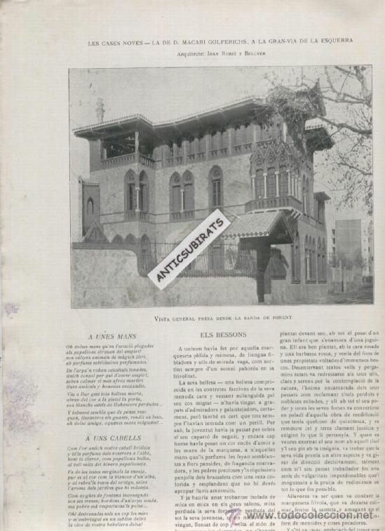Collezionismo di Riviste e Giornali: REVISTA ANY 1905 ELISEU MEIFREN ROIG PINTUR IMPRESSIONISTA CATALANA JOAN RUBIO BELLVER ARENYS DE MAR