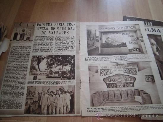 Coleccionismo de Revistas y Peri&oacute;dicos: 1&ordf; FERIA PROVINCIAL DE MUESTRAS DE BALEARES/NIVEA/AGFA 2 HOJAS DE REVISTA SEMANA  1943