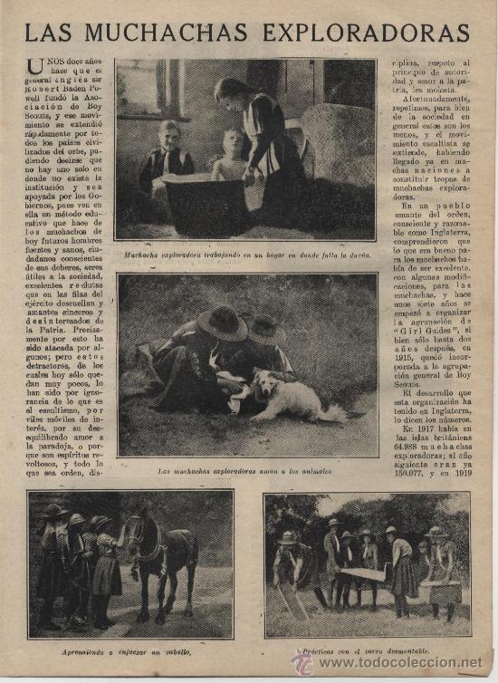 Colecionismo de Revistas e Jornais: * EXPLORADORES * SCOUT * ESCUTISMO * Las muchachas exploradoras - 1921