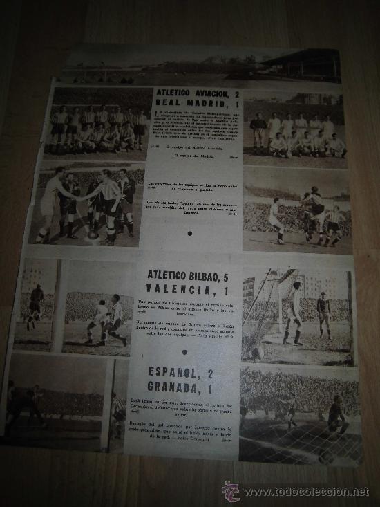 Coleccionismo de Revistas y Peri&oacute;dicos: ATL.AVIACION.REAL MADRID/BILBAO-VALENCIA/ESPA&Ntilde;OL.GRANADA /PUBLICIDAD  ULAK HOJA REVISTA SEMANA 1943