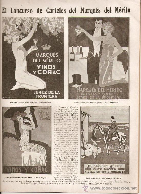 Collection Magazines and Newspapers: A&Ntilde;O 1923.CONCURSO CARTELES MARQUES DEL MERITO CALAHORRA CORDOBA GRANADA SEVILLA PROCESION CORPUS