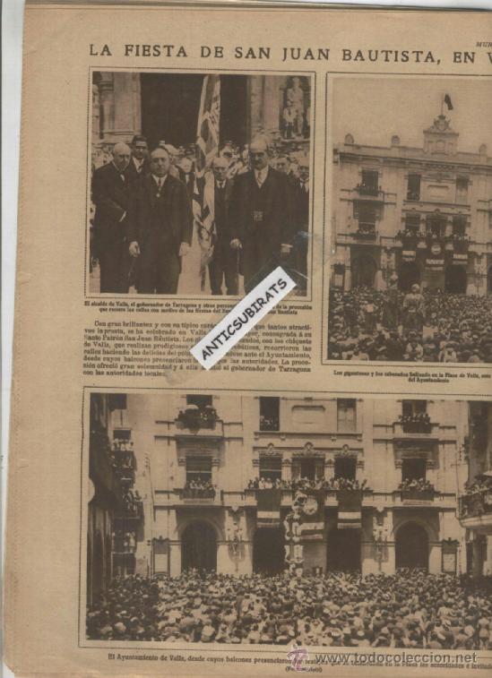 Coleccionismo de Revistas y Peri&oacute;dicos: REVISTA A&Ntilde;O 1929 CASTELLERS XIQUETS DE VALLS SANT JOAN DESPI FOGUERES HOGUERAS ALICANTE QUIJOTE