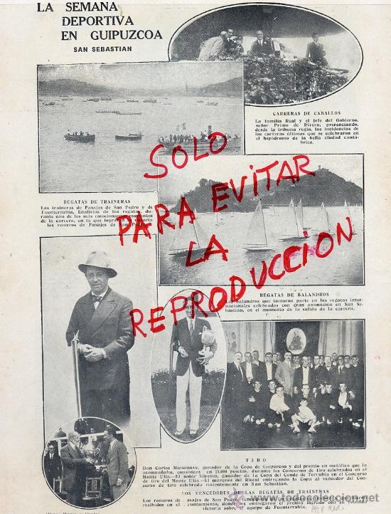 Coleccionismo de Revistas y Peri&oacute;dicos: SAN SEBASTIAN 1928 SEMANA DEPORTIVA HOJA REVISTA