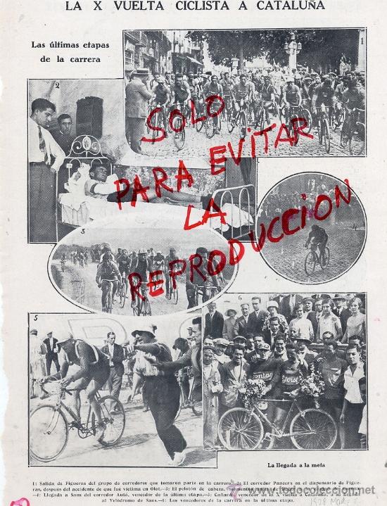 Coleccionismo de Revistas y Peri&oacute;dicos: VUELTA CICLISTA A CATALU&Ntilde;A 1928 FIGIERASVELODROMO DE SANS HOJA REVISTA