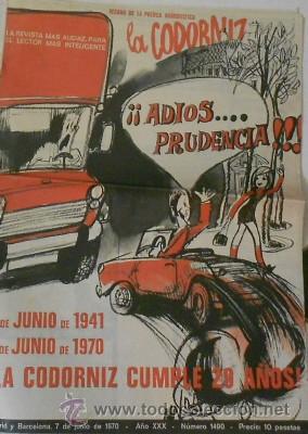 Coleccionismo de Revistas y Peri&oacute;dicos: LA CODORNIZ N&ordm; 1490, DE 1970