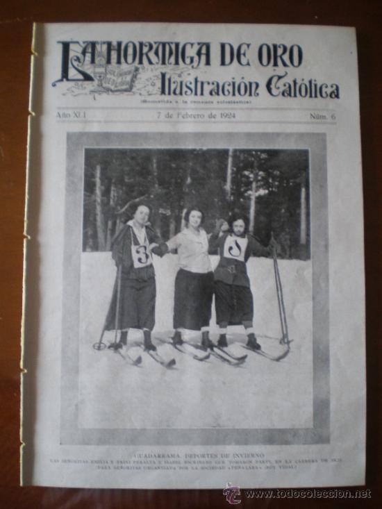 Coleccionismo de Revistas y Peri&oacute;dicos: LA HORMIGA DE ORO N&ordm; 6 (7/2/24) GUADARRAMA RIBAS SKI LERIDA ALBACETE LERIDA NOGUERA PALLARESA MADRID
