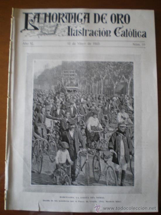 Coleccionismo de revistas y peri&oacute;dicos: LA HORMIGA DE ORO N&ordm; 19 (12/5/23) MELILLA CICLISMO IBARRA VILLANUEVA Y GELTRU BARCELONA MADRID