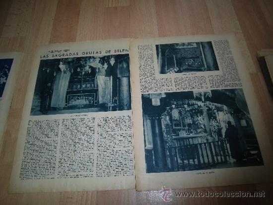 Coleccionismo de revistas y peri&oacute;dicos: LAS SAGRADAS GRUTAS DE BELEN EN EL PAIS DE CRISTO 2 HOJAS DE REVISTA ABC 1934