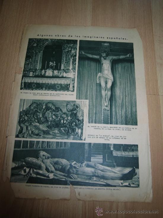 Coleccionismo de revistas y peri&oacute;dicos: ALGUNAS OBRAS DE LOS IMAGINEROS ESPA&Ntilde;OLES/BRILLANTINA INDIA/GLUCOFARINA HOJA DE REVISTA ABC 1936