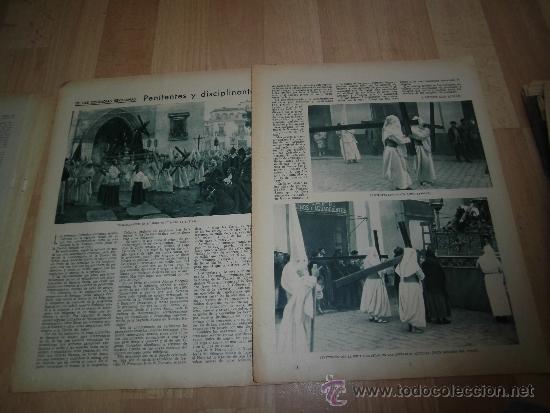 Coleccionismo de Revistas y Peri&oacute;dicos: DE LAS COFRADIAS SEVILLANAS PENITENTES Y DISCIPLINANTES 2 HOJAS DE REVISTA ABC 1936