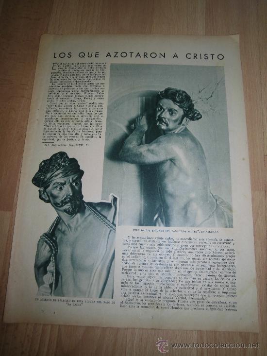 Coleccionismo de revistas y peri&oacute;dicos: LOS QUE AZOTARON A CRISTO HOJA DE REVISTA ABC 1936