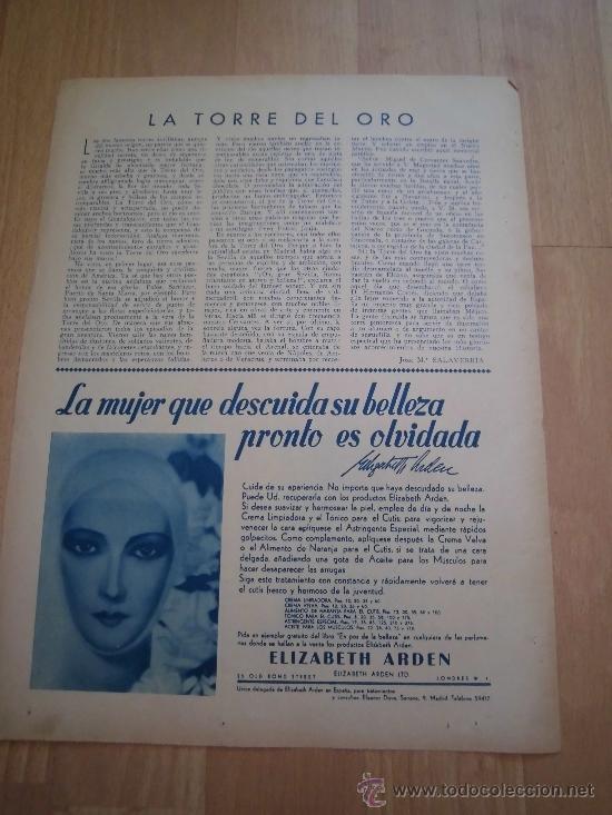 Coleccionismo de revistas y peri&oacute;dicos: PUBLICIDAD ELIZABETH ARDEN HOJA DE REVISTA ABC 1936