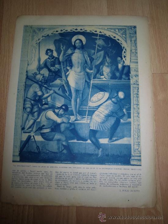 Coleccionismo de revistas y peri&oacute;dicos: RESURRECCION/LA RESURRECCION TABLA DE JUAN DE BORGO&Ntilde;A HOJA DE REVISTA ABC 1933