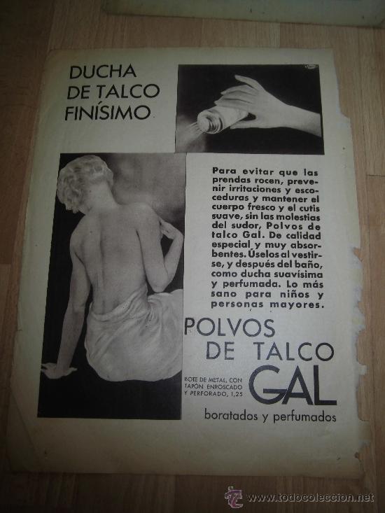 Coleccionismo de revistas y peri&oacute;dicos: PUBLICIDAD POLVOS DE TALCO HOJA DE REVISTA ABC