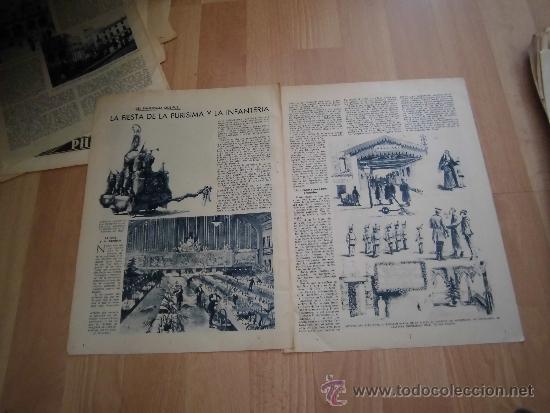 Coleccionismo de Revistas y Peri&oacute;dicos: LA FIESTA DE LA PURISIMA Y LA INFANTERIA  3 HOJAS DE REVISTA ABC  1933