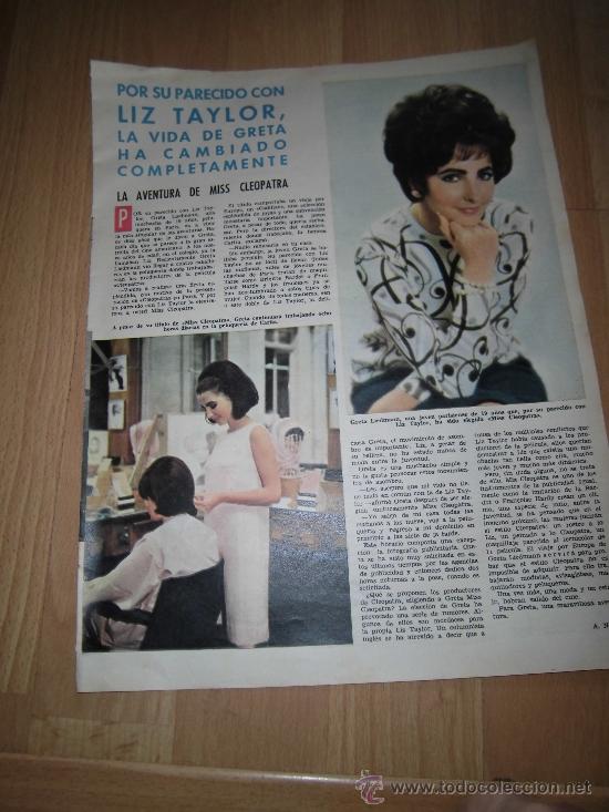 Coleccionismo de Revistas y Peri&oacute;dicos: LIZ TAYLOR MISS CLEOPATRA/PUBLICIDAD ENKALENE HOJA DE REVISTA ONDAS 1963