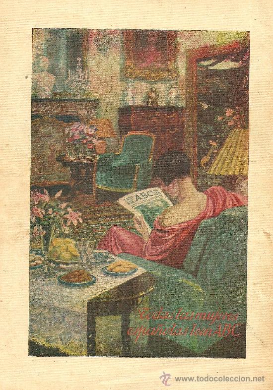 Coleccionismo de revistas y peri&oacute;dicos: Publicidad: Todas las mujeres espa&ntilde;olas leen ABC