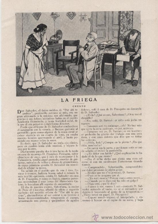 Sammeln von Zeitschriften und Zeitungen: La friega /  cuento de Pedro Mu&ntilde;oz Seca con dibujos de Medina Vera