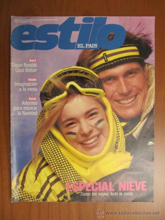 Collection Magazines and Newspapers: Revista Estilo. Coque Ronaldo. Coral Bistuer. Especial nieve. 3 de diciembre de 1989