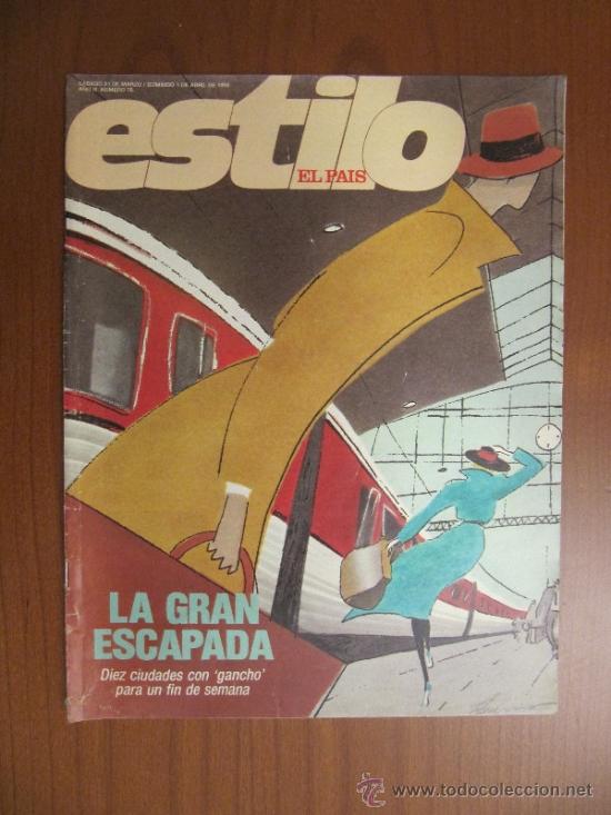 Collection Magazines and Newspapers: Revista Estilo. Jaume Vallcorba. Blanca Marsillach. Piel. 1 de abril de 1990.
