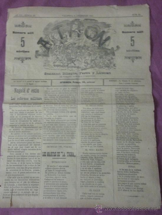 Coleccionismo de revistas y peri&oacute;dicos: La Tron&aacute;. Valencia. Semanari biling&uuml;e. N&uacute;mero 89 de 1900