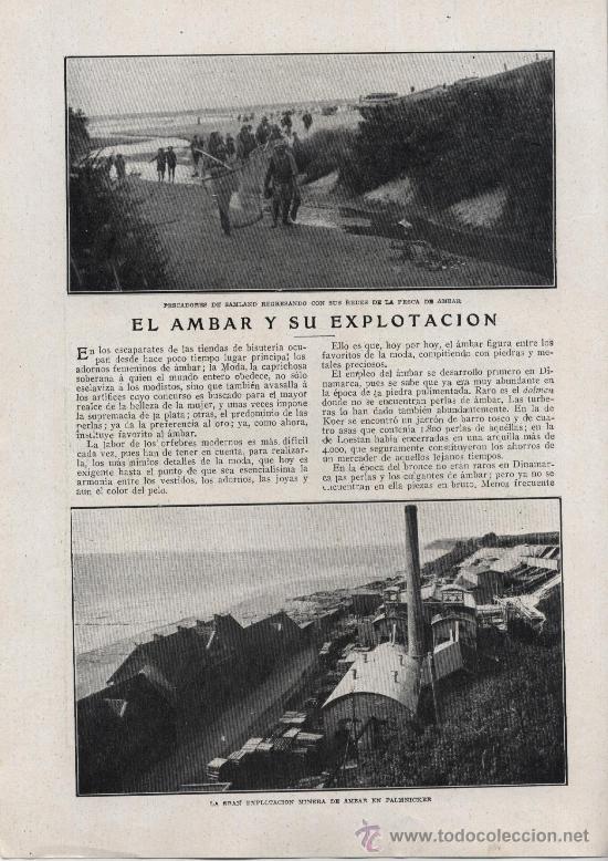 Coleccionismo de Revistas y Peri&oacute;dicos: El &aacute;mbar y su explotaci&oacute;n - 1913?