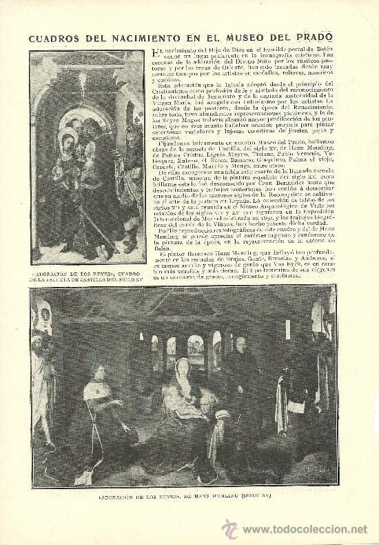 Collezionismo di Riviste e Giornali: Cuadros del Nacimiento en el Museo del Prado ( Murillo, Rubens, Memling...)  - 1913?