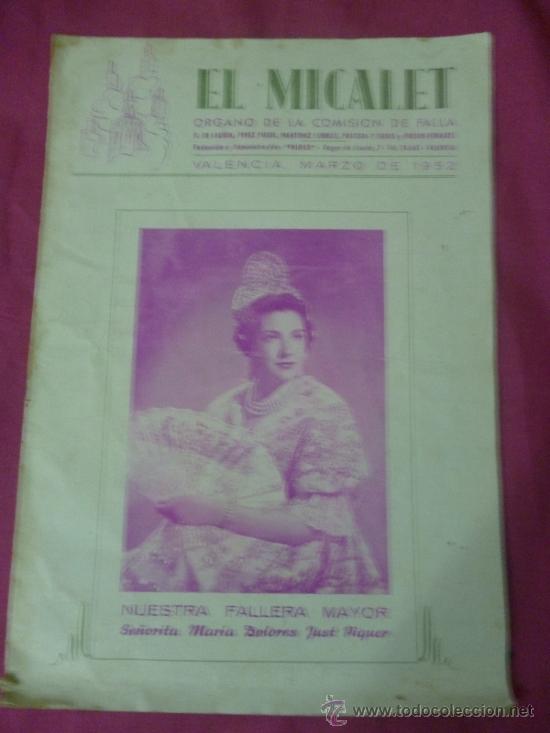 Coleccionismo de revistas y peri&oacute;dicos: Fallas de Valencia. Revista El Micalet. Falla Roger de Lauria. 1952