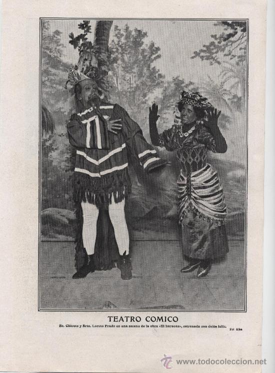 Coleccionismo de Revistas y Peri&oacute;dicos: Chicote y Loreto Prado en la obra El Hurac&aacute;n, en el Teatro C&oacute;mico- 1913?
