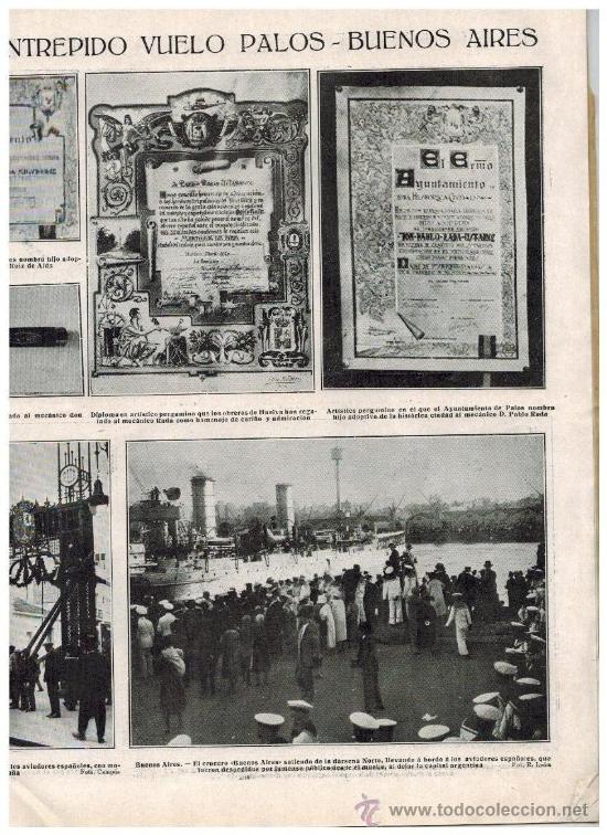 Collectionnisme de Revues et Journaux: A&Ntilde;O 1926 FERIA DE SEVILLA HUELVA PALOS AVIACION  VUELO PALOS BUENOS AIRES TORTOSA RENTERIA URGOITI