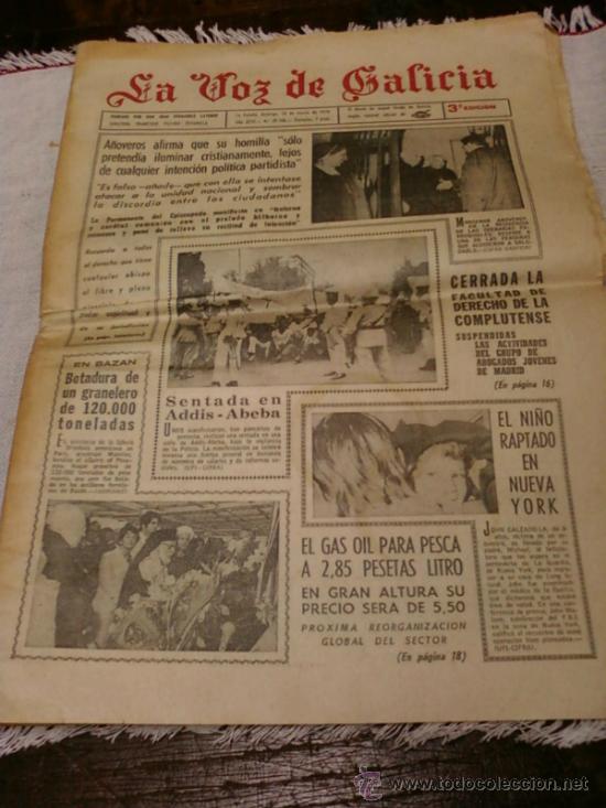 Collectionnisme de Revues et Journaux: DIARIO LA VOZ DE GALICIA. 1974