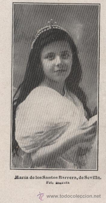 Coleccionismo de Revistas y Peri&oacute;dicos: Concurso de belleza de Blanco y Negro: Mar&iacute;a de los Santos Barrera de Sevilla - 1910
