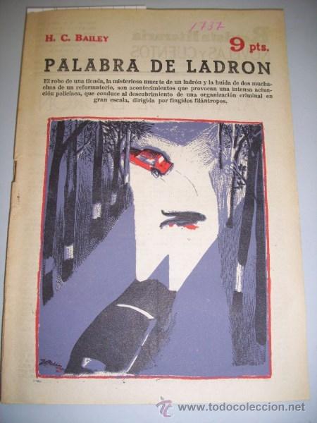 Sammeln von Zeitschriften und Zeitungen: BAILEY, H.C. Palabra de ladr&oacute;n (Revista literaria Novelas y Cuentos)