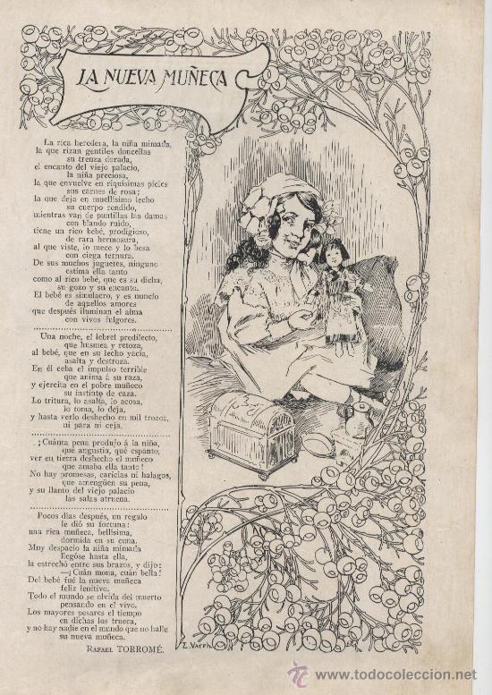 Collection Magazines and Newspapers: La nueva mu&ntilde;eca / versos de Rafael Torrom&eacute;, dibujo E. Varela -1913